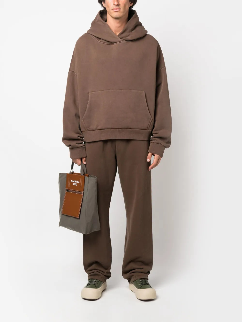 Drop-Shoulder Cotton Hoodie