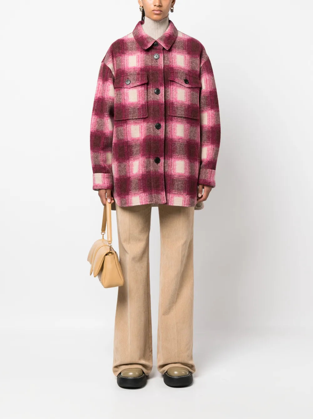 Harveli Plaid-Check Coat