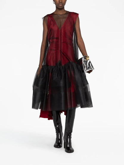 Flounced Tulle Minidress