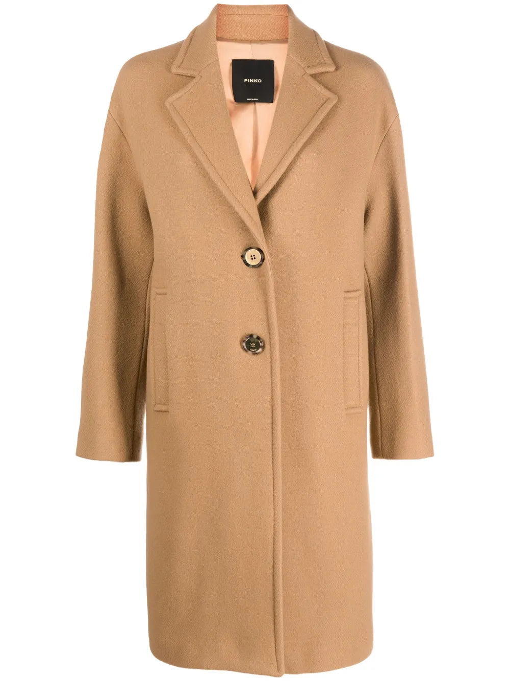 Notched-Lapel Single-Breasted Coat