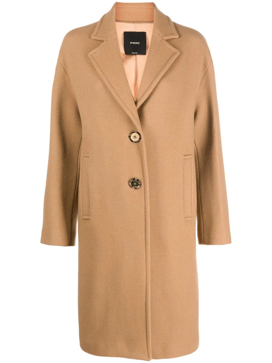 Notched-Lapel Single-Breasted Coat