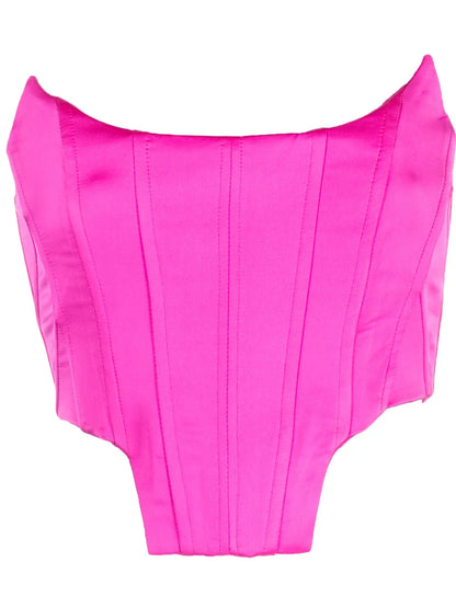 Strapless Satin Corset Top