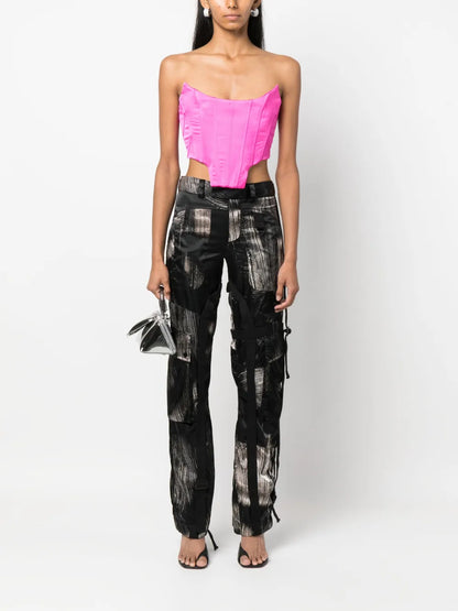 Strapless Satin Corset Top