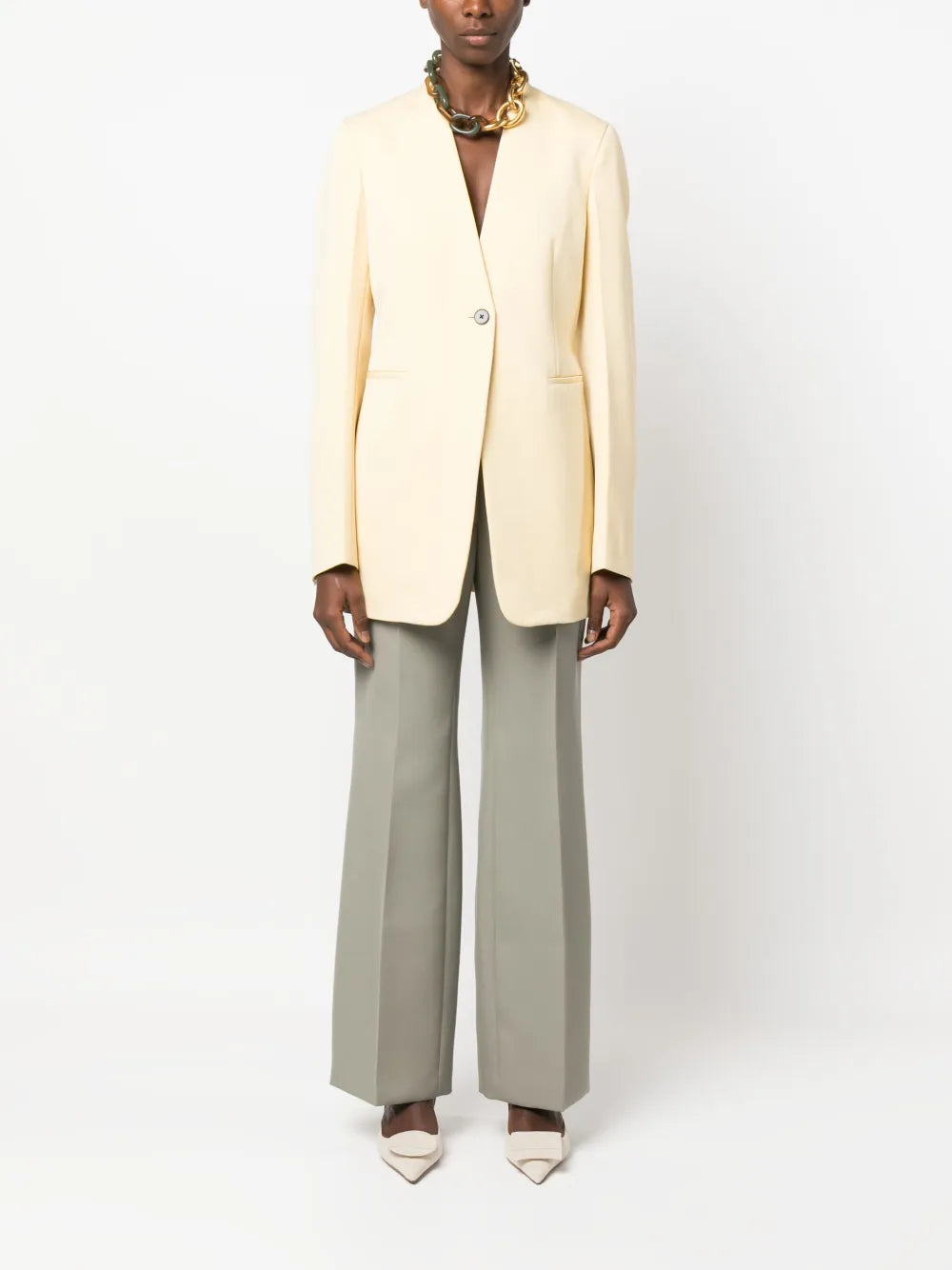 Single-Breasted Wool Blazer