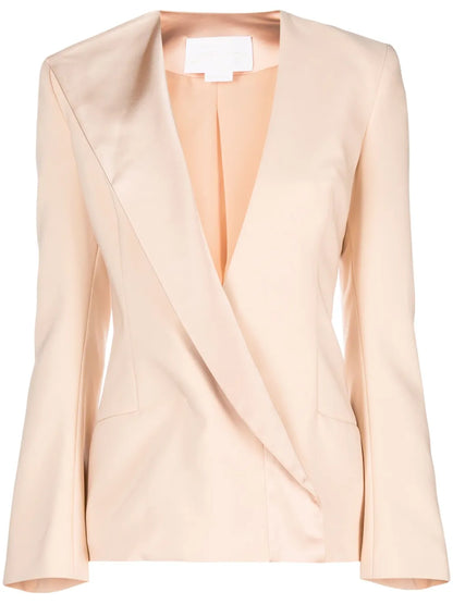 Single-Breasted Asymmetric-Lapel Blazer