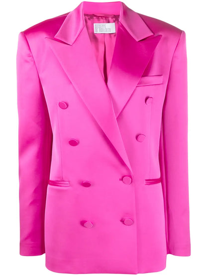 Peak-Lapel Double-Breasted Blazer