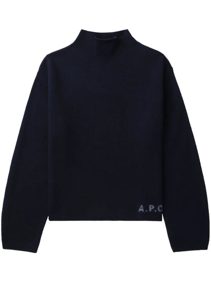 Logo-Print Virgin-Wool Jumper