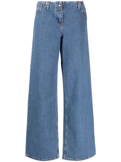 Logo-Patch Wide-Leg Jeans