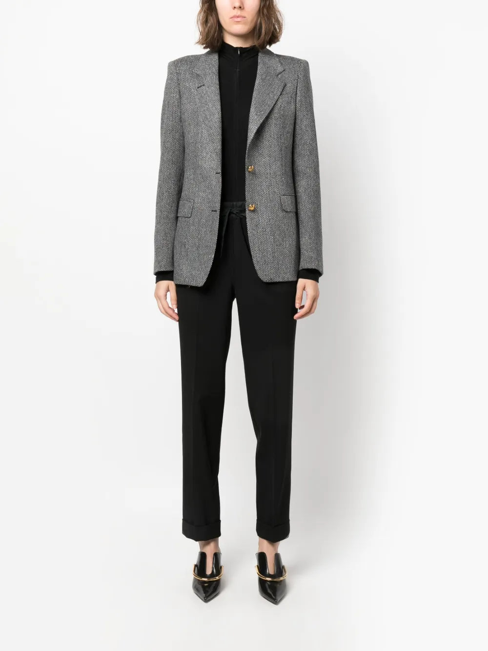 Drawstring Straight-Leg Trousers