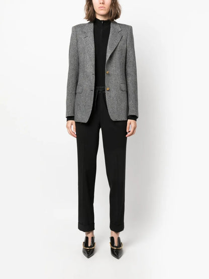 Drawstring Straight-Leg Trousers