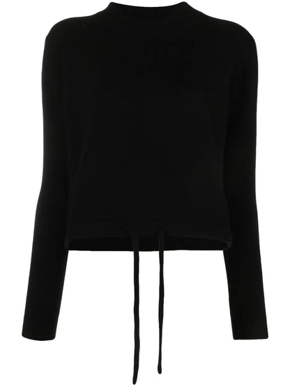 Cashmere Drawstring-Hem Jumper