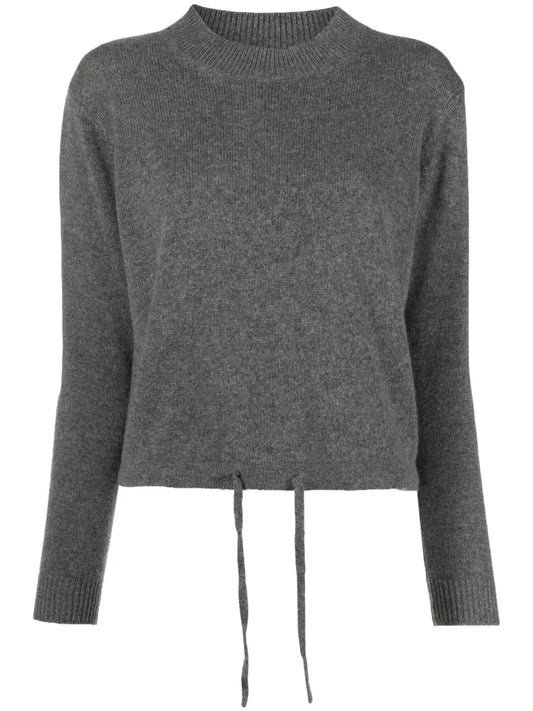 Cashmere Drawstring-Hem Jumper