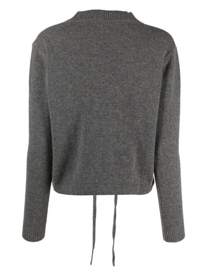 Cashmere Drawstring-Hem Jumper