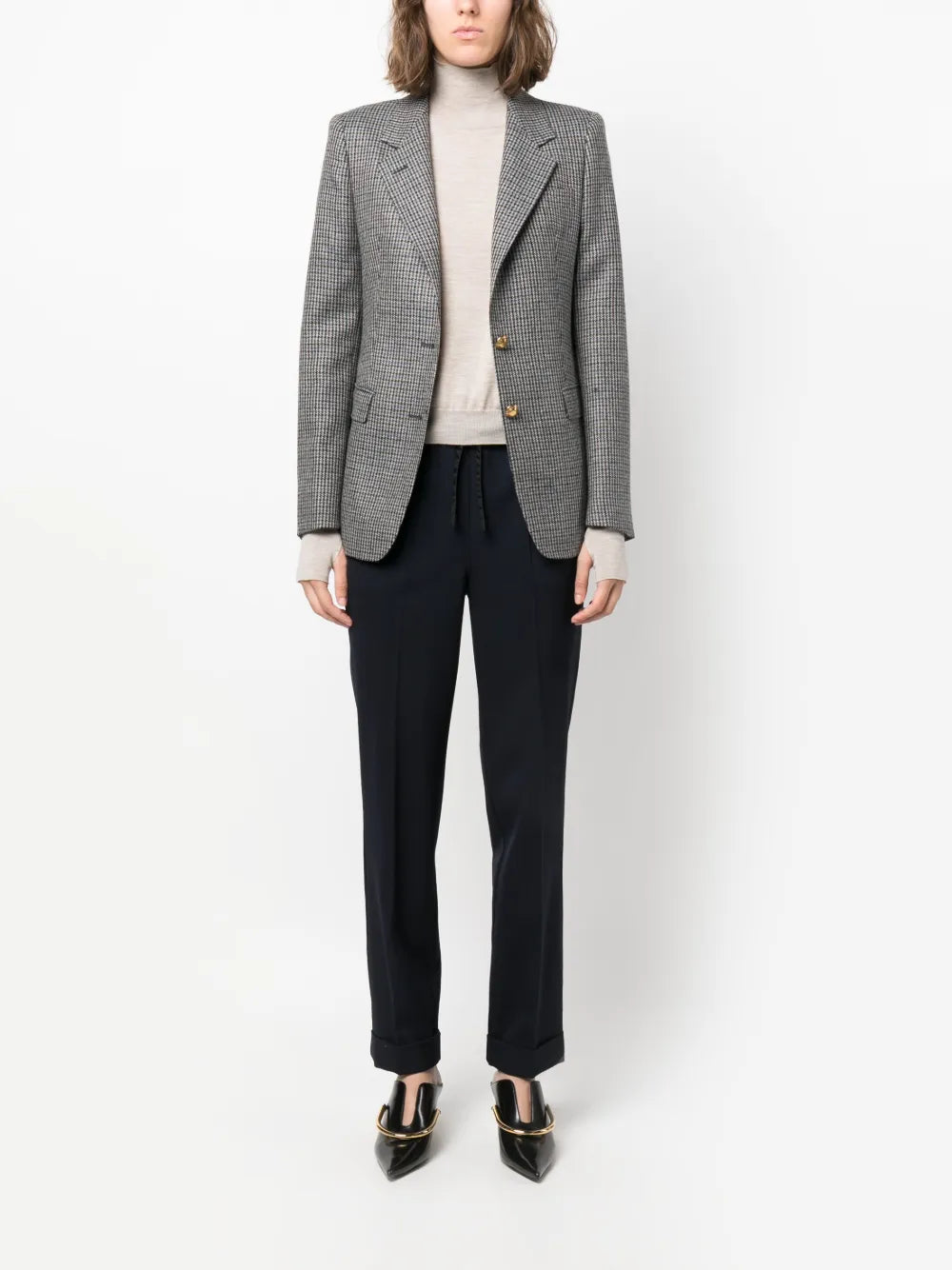 Mid-Rise Straight-Leg Trousers