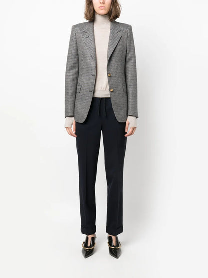 Mid-Rise Straight-Leg Trousers