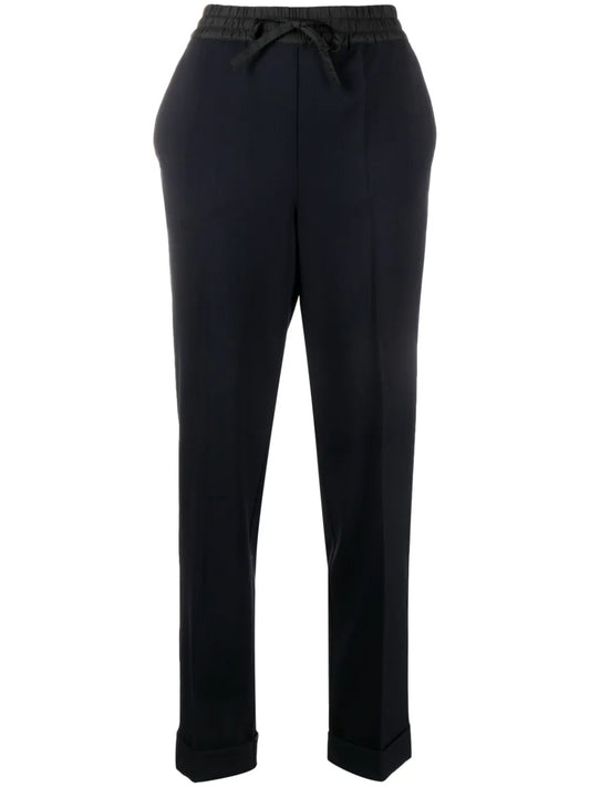 Mid-Rise Straight-Leg Trousers