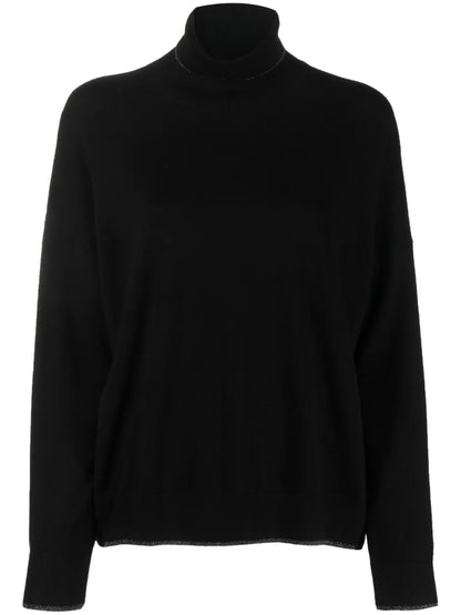 Metallic-Threading Knitted Jumper