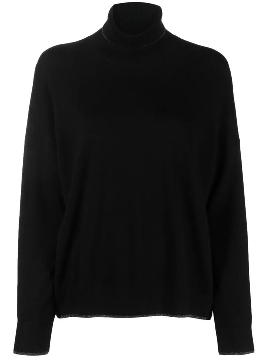 Metallic-Threading Knitted Jumper