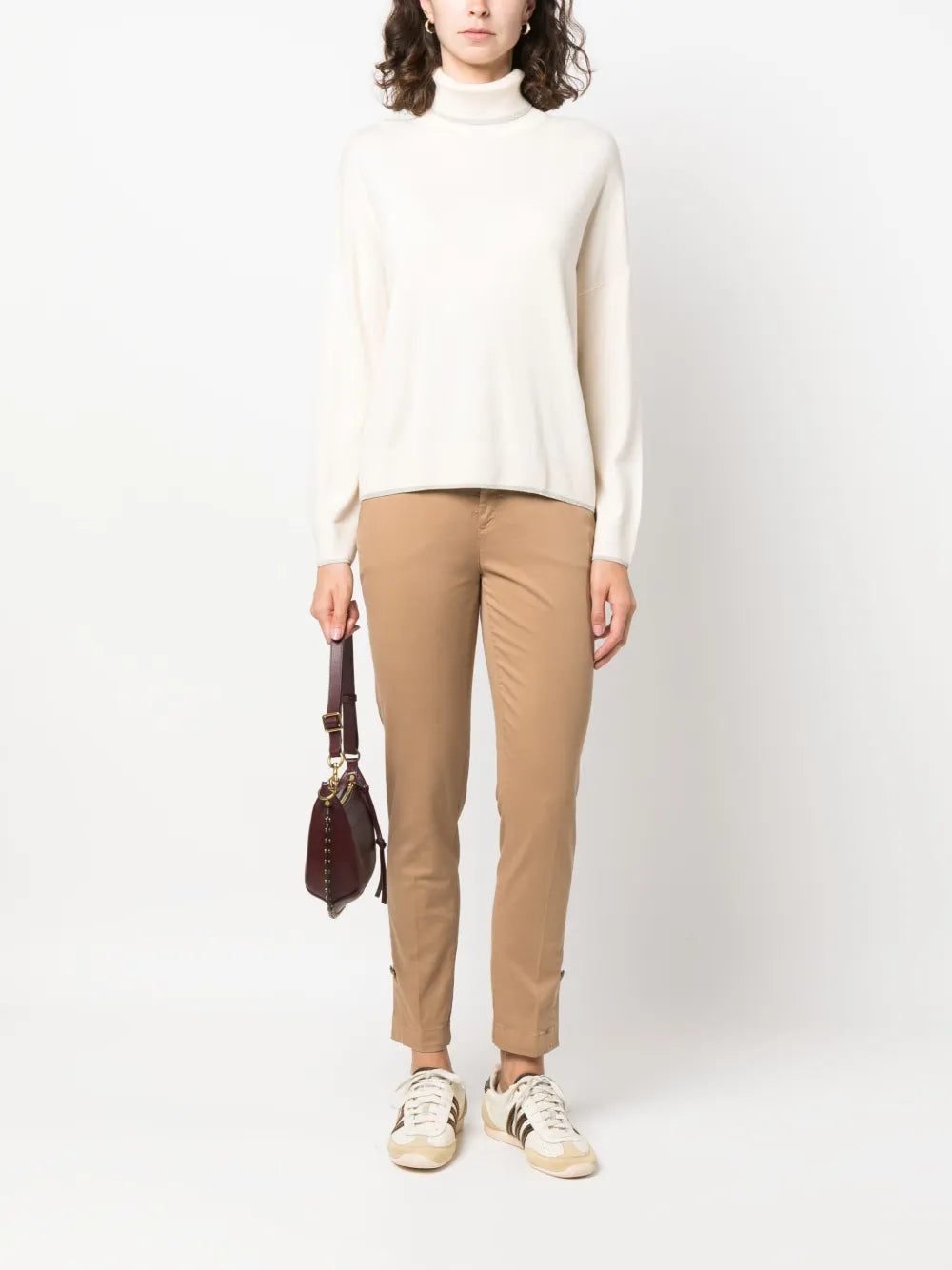 Metallic-Threading Knitted Jumper