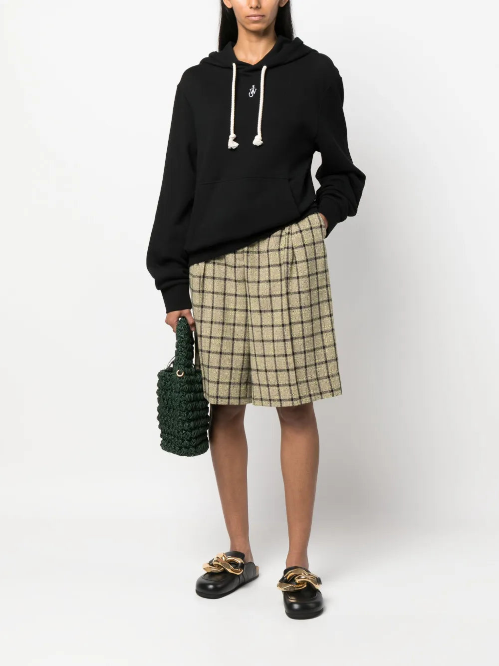 Logo-Embroidered Cotton Blend Hoodie
