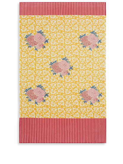 Arabesque Corolla Floral-Print Beach Towel