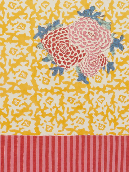 Arabesque Corolla Floral-Print Beach Towel