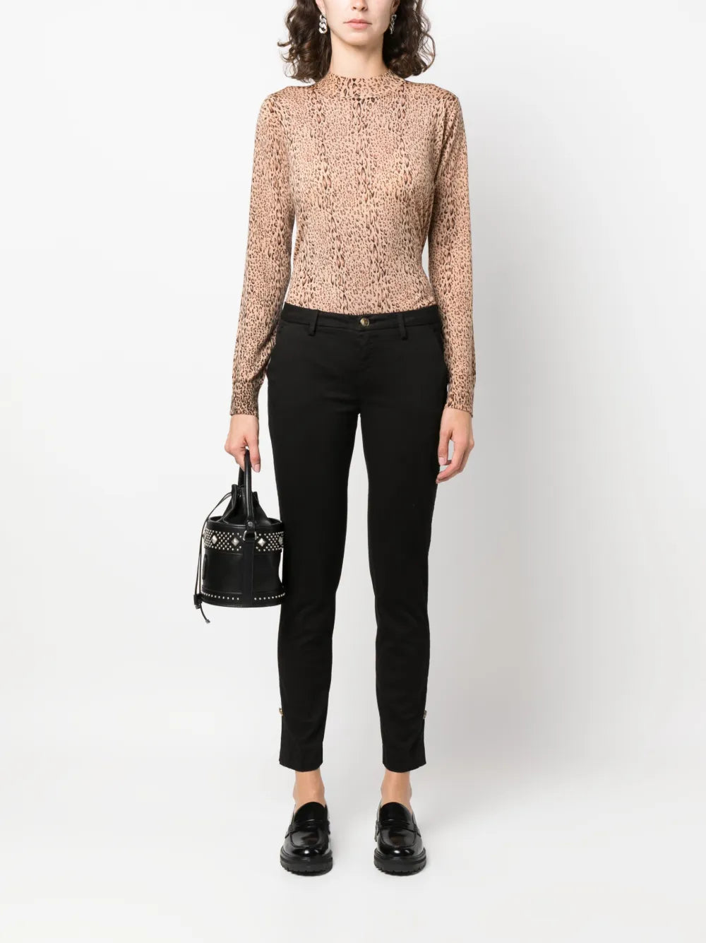 Leopard-Print Fine-Knit Jumper