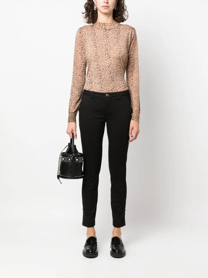 Leopard-Print Fine-Knit Jumper