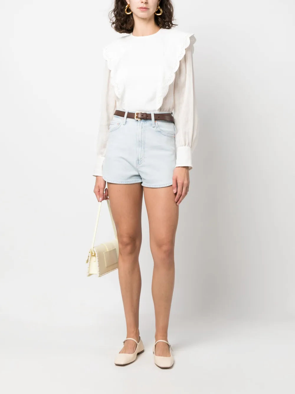 The Tippy Top Frisky Zip Matinee High-Waist Denim Shorts