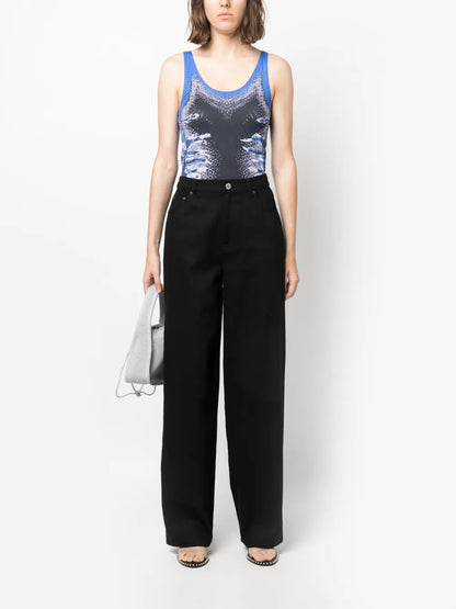 Logo-Embellished Straight-Leg Jeans