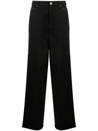 Logo-Embellished Straight-Leg Jeans