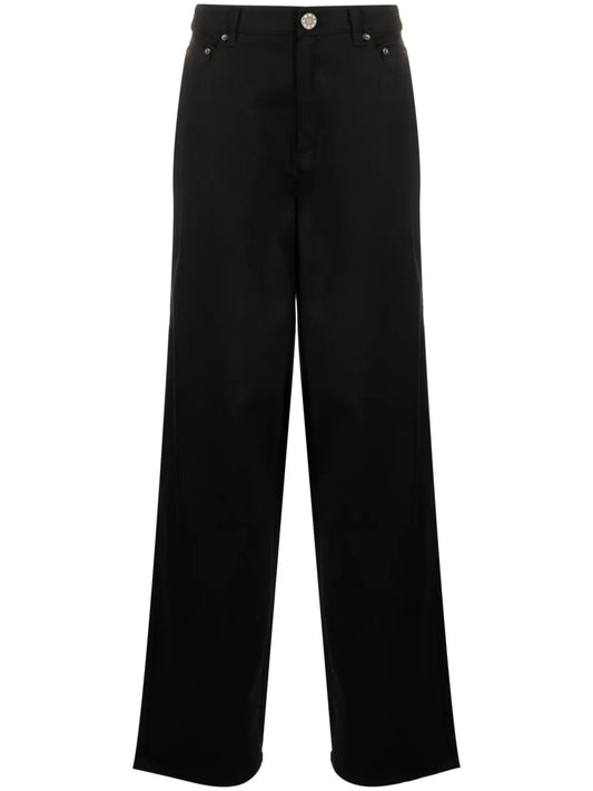 Logo-Embellished Straight-Leg Jeans