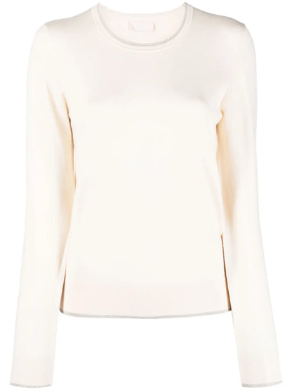 Metallic-Threading Knitted Jumper