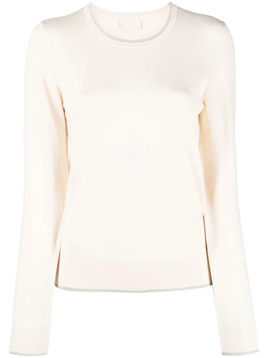 Metallic-Threading Knitted Jumper