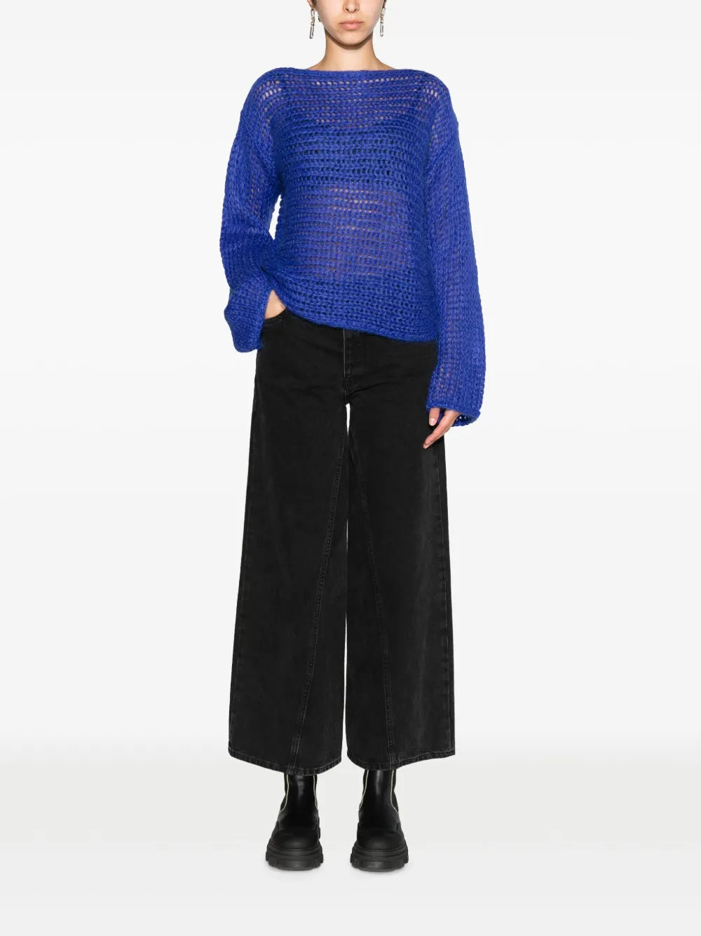 Open-Knit Mohair-Blend Jumper