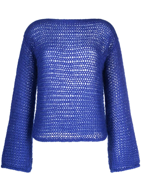 Open-Knit Mohair-Blend Jumper