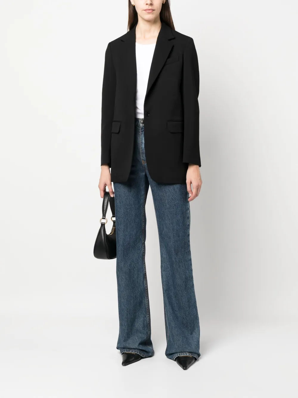Single-Breasted Virgin Wool-Blend Blazer