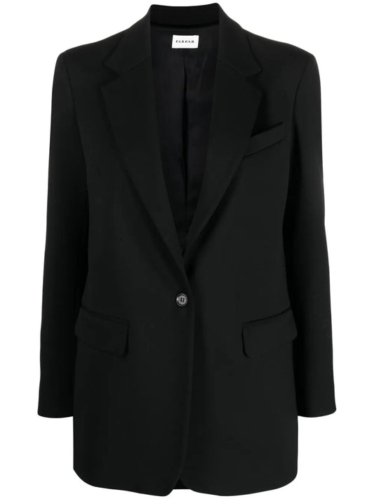 Single-Breasted Virgin Wool-Blend Blazer