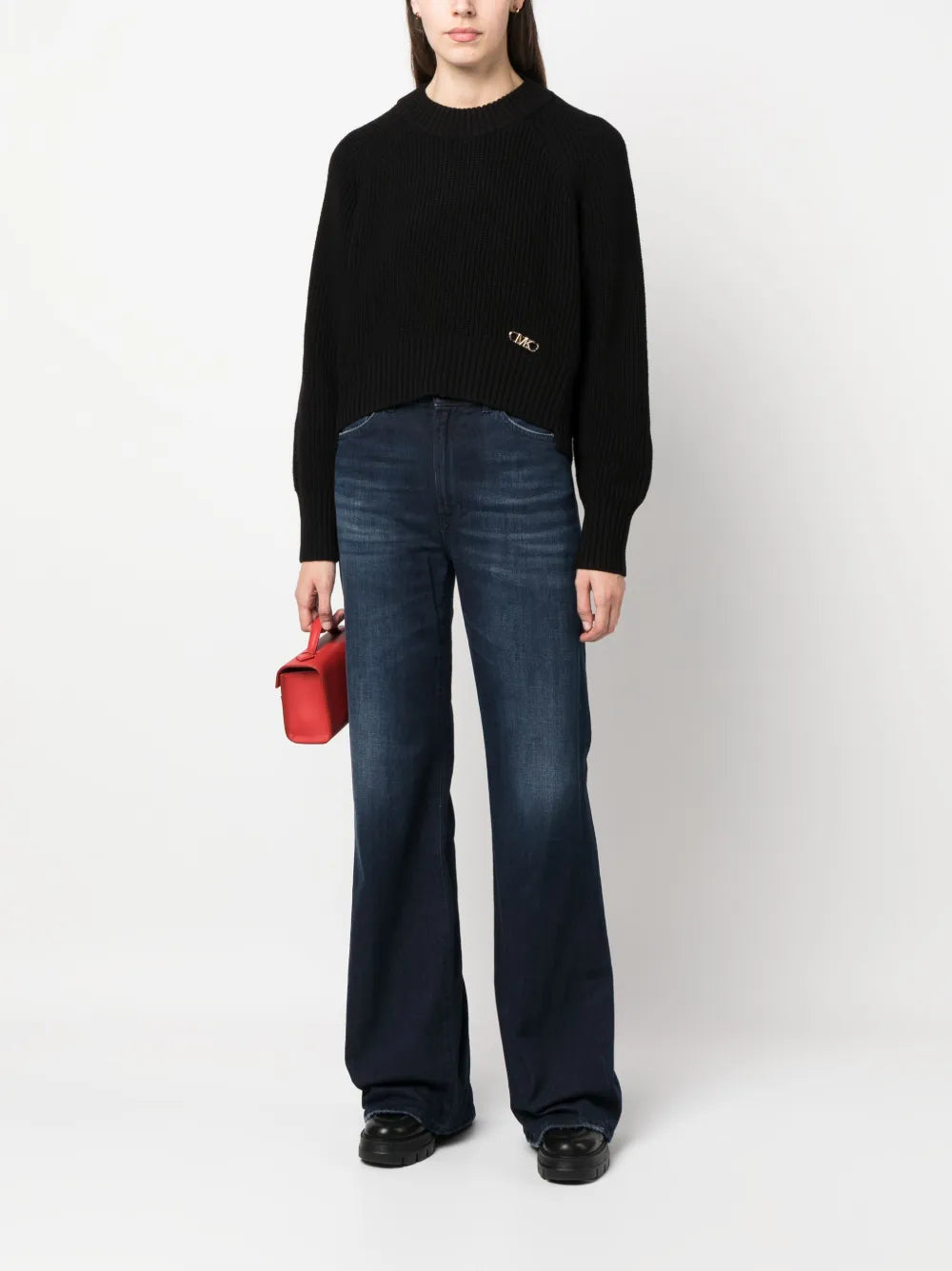 Logo-Plaque Knitted Jumper