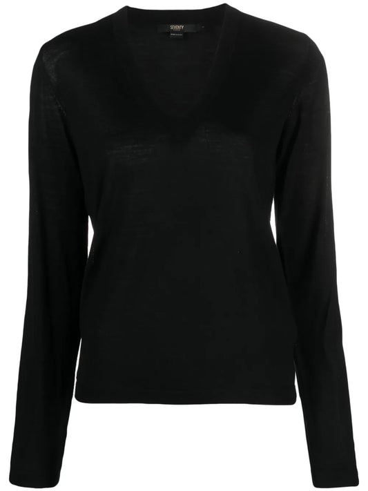 Lightweight V-Neck Wool Jumper
