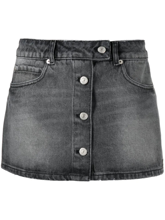 Trucker Denim Miniskirt