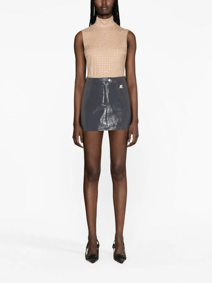 Reedition Vinyl Mini Skirt