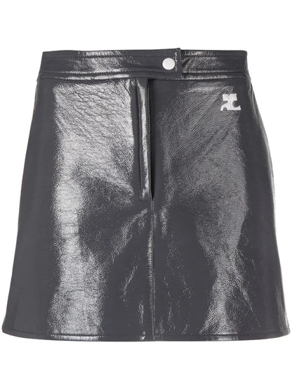 Reedition Vinyl Mini Skirt
