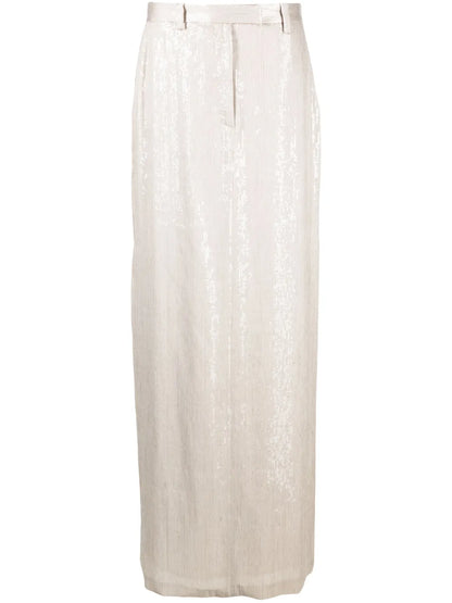 Sequin Embellishment Maxi Skirt