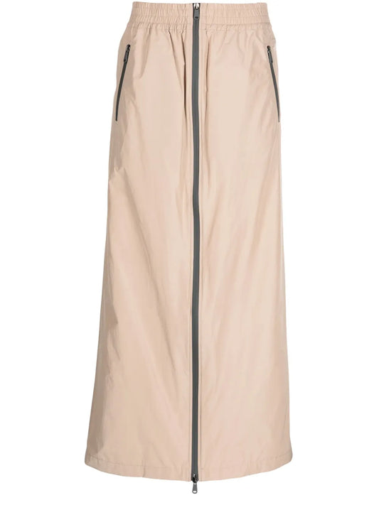 Two-Way Zip-Up Maxi Skirt