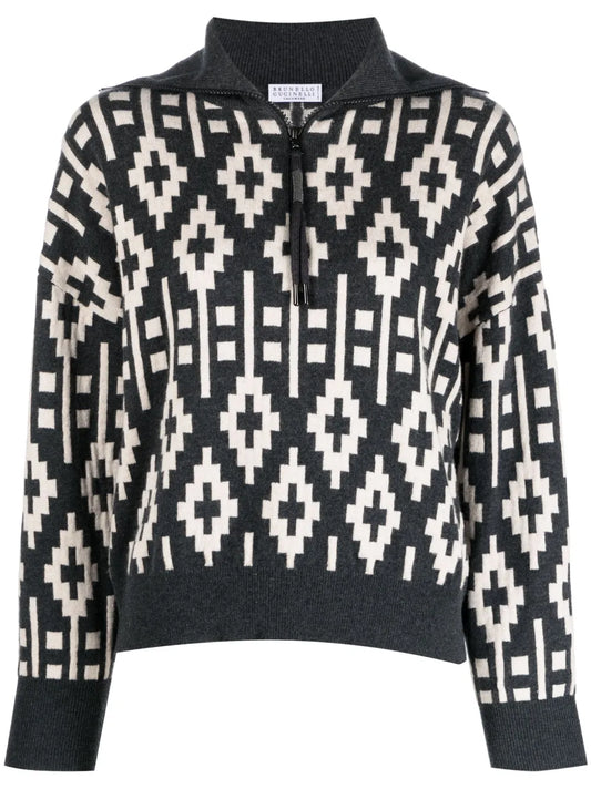 Graphic Knited Sweatshirt