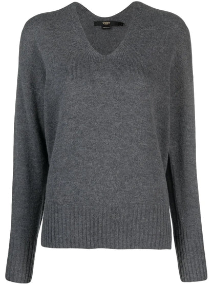 Drop-Shoulder V-Neck Jumper