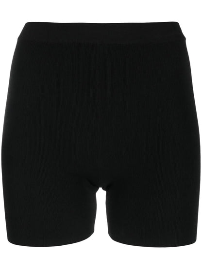 Ribbed-Knit Biker Shorts