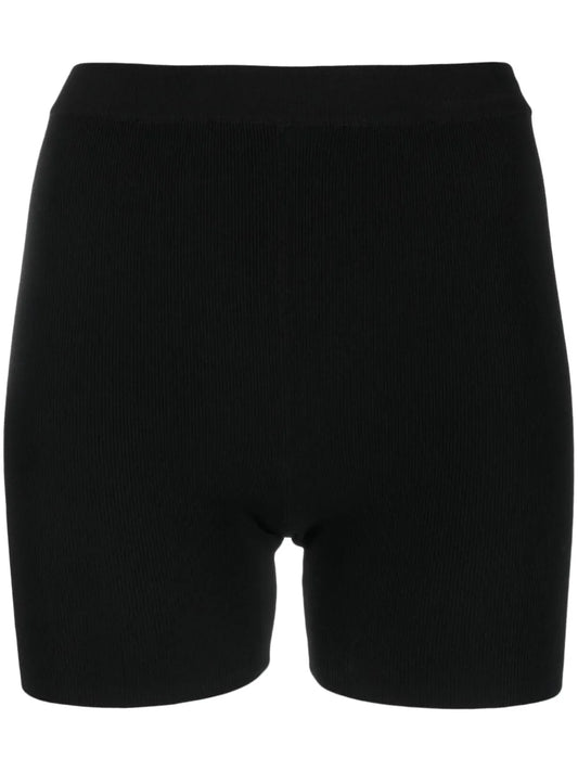 Ribbed-Knit Biker Shorts