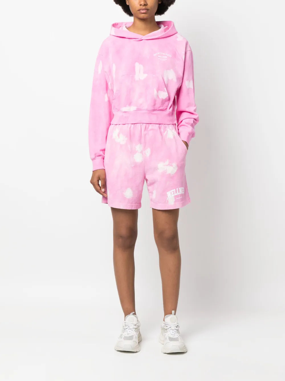 Wellness Tie-Dye Cotton Hoodie
